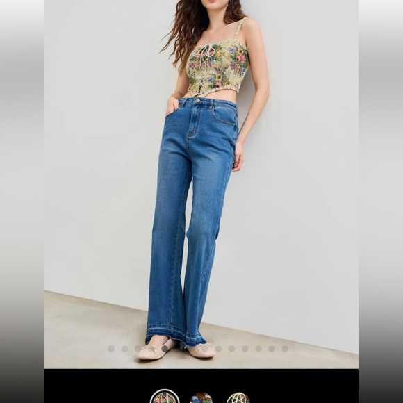 SECRET GARDEN CORSET CROP TANK TOP - Picture 2 of 4